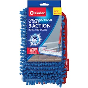 Hardwood Floor 'N More 3-Action Mop Head Replacement : Machine Washable Microfiber Refill (1-Pack)