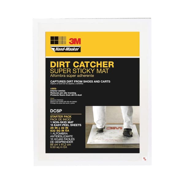 3M 26 in. x 32 in. Hand-Masker Dirt Catcher Super Sticky Mat (Starter Pack)