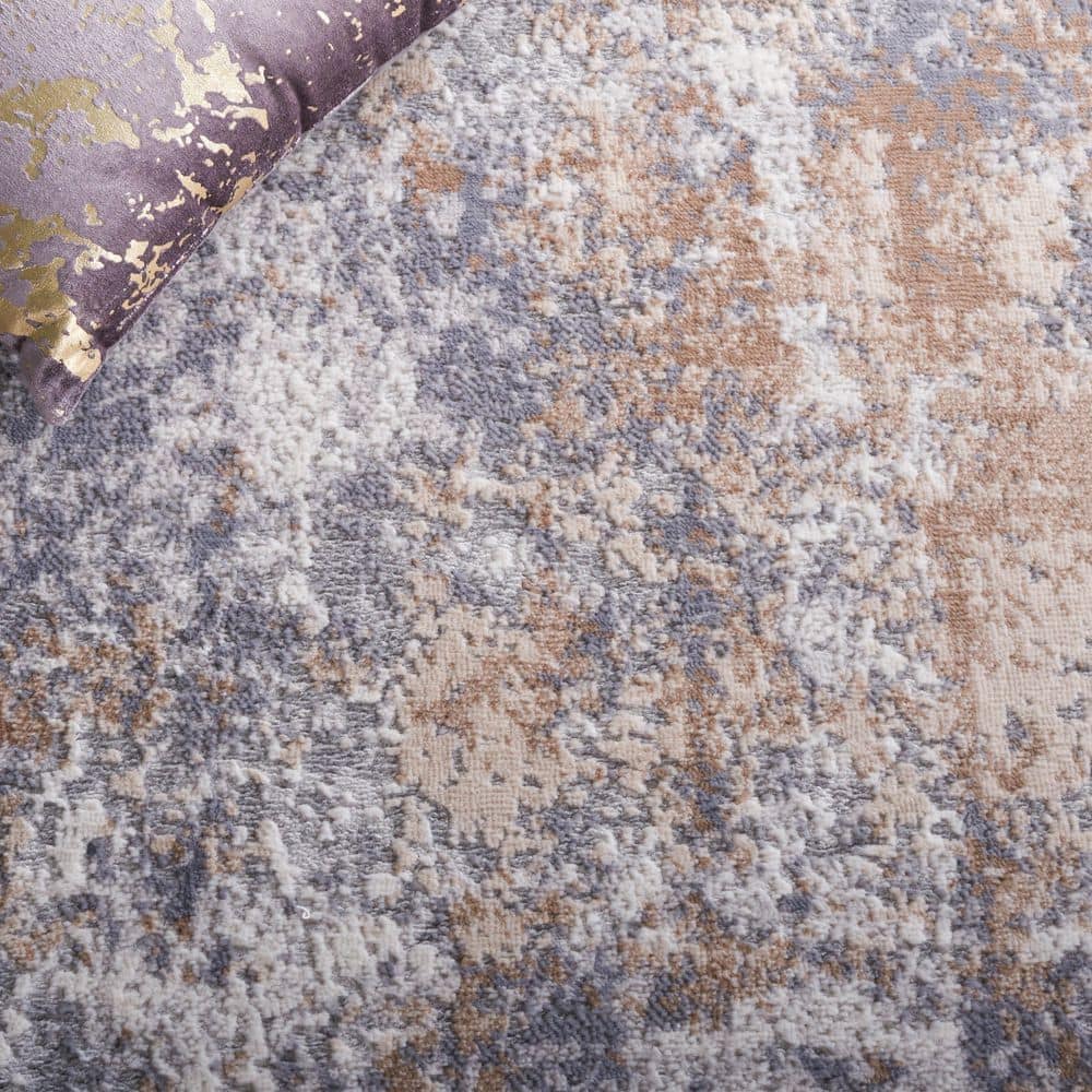 Eternal Gray and Beige Wool Blend 8' x 10' Area Rug