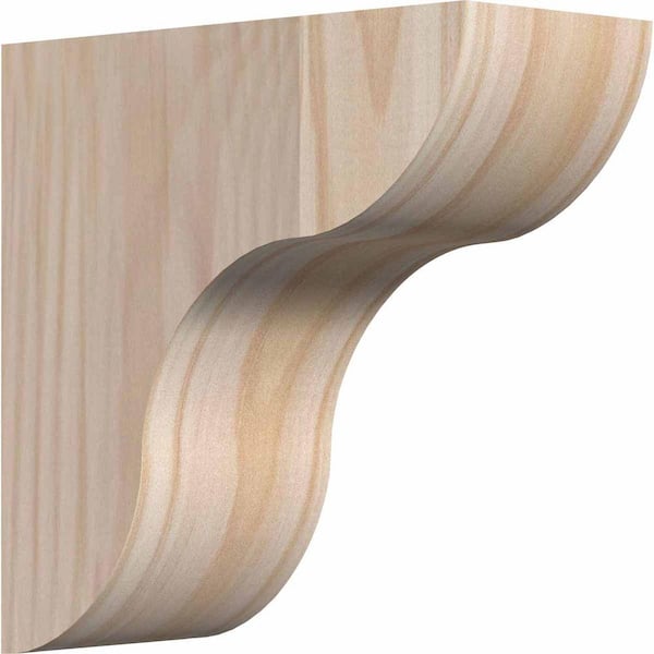 Ekena Millwork 3-1/2 in. x 8 in. x 8 in. Douglas Fir Carmel Smooth Corbel