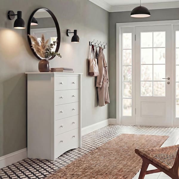 long narrow dresser Manhattan Comfort Granville Narrow Dresser, White