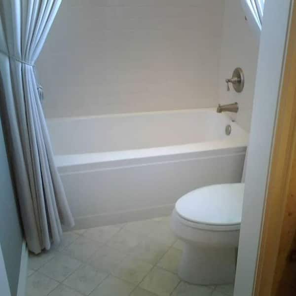 Right Drain Rectangular Alcove Bathtub, 54 X 27 White Abs 3 Piece Bathtub Wall Surround