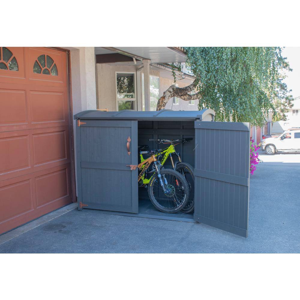 6 ft. Cedar Wood Outdoor Waste Management Storage Shed