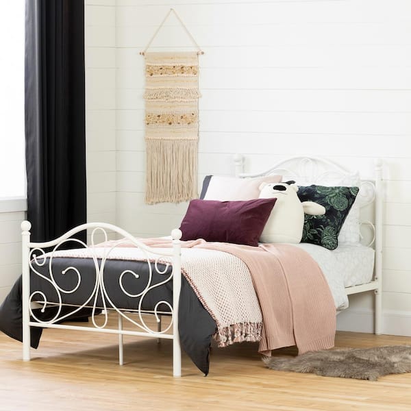 South Shore Summer Breeze White Twin Bed