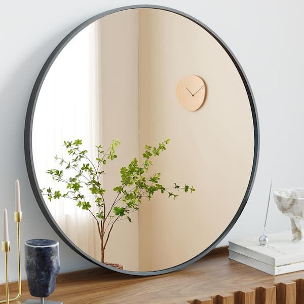 WONDER COMFORT Circle Black 20 in. W x 20 in. H Round Metal Framed