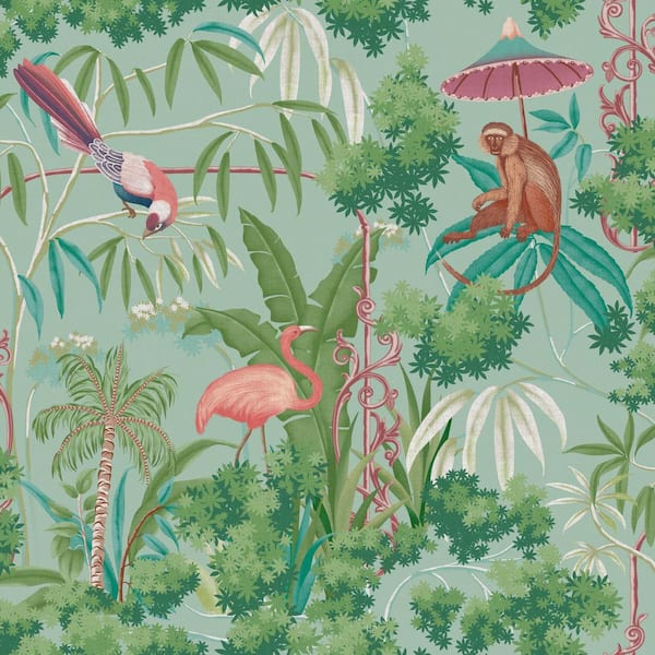 Graham & Brown Curious Canopy Day Green Wallpaper