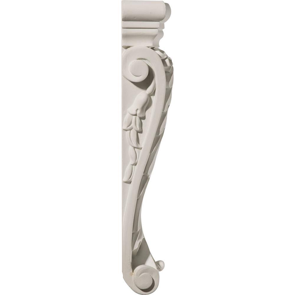 White Polyurethane Acanthus Decorative Corbel 10"