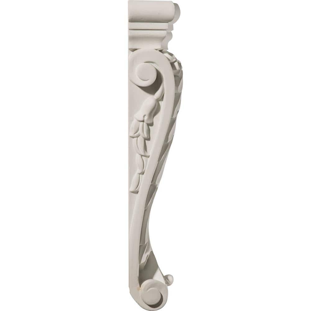 White Polyurethane Acanthus Decorative Corbel 10"