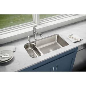 Lustertone 32in. Undermount 2 Bowl 18 Gauge  Stainless Steel Sink Only and No Accessories
