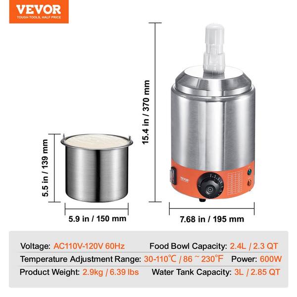 VEVOR Electric Cheese Dispenser with Pump 2.3 qt. Commercial Hot Fudge  Warmer, Plastic Pump Dispenser DRNZBBXG25LF01DD1V1 - The Home Depot