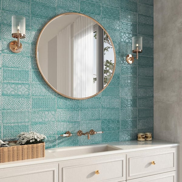 Zurbaran Mar 4.73 in. X 9.45 in. Polished Ceramic Subway Wall Tile (8.07 sq. ft./Case)