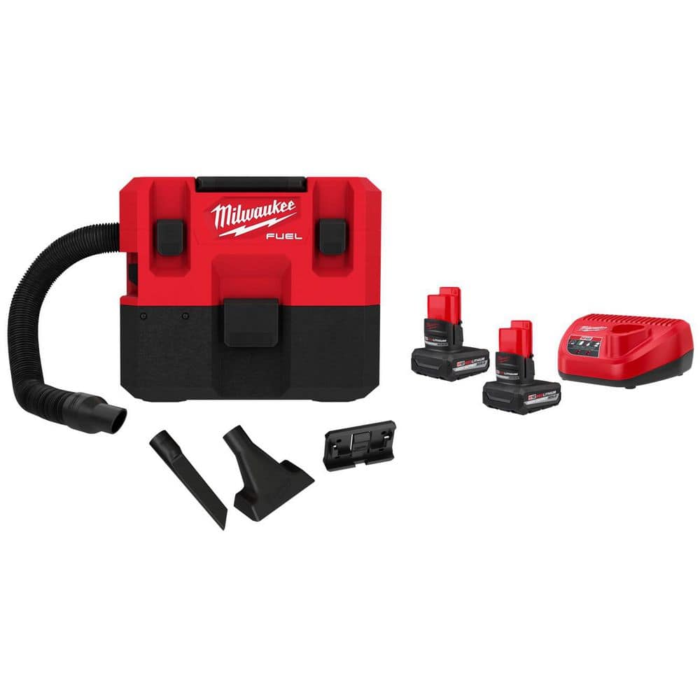M12 FUEL 12-Volt Lithium-Ion Cordless 1.6 Gal. Wet/Dry Vacuum with (2) M12 High Output 5.0Ah Batteries and Charger price history on PriceWatchPro