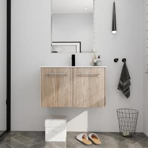 30 in. Modern Style Wall Mounted Bathroom with Cabinet (KD-Packing)