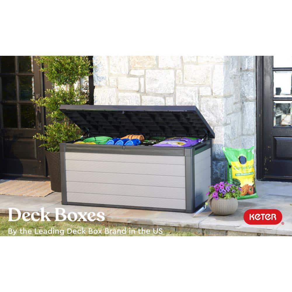 Gray Lockable Plastic 150-Gallon Deck Box