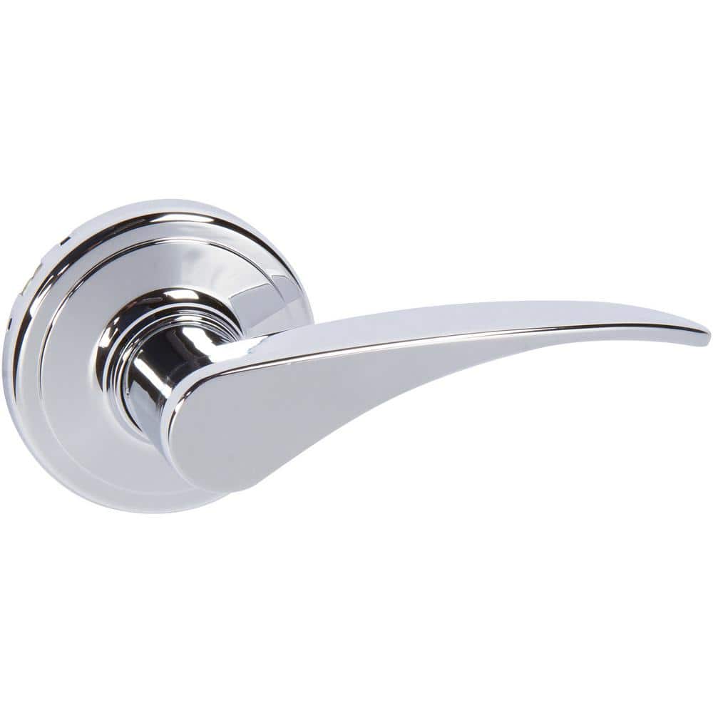 DELANEY HARDWARE Mircet Dummy (Pair) Door Lever Polished Chrome 325626 The Home Depot