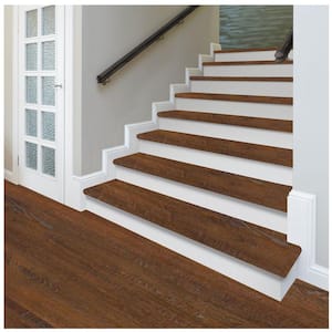Auburn Scraped Oak/Edgeview Hickory 47 in. L x 12.15 in. W x 2.28 in.T Laminate Stair Tread and Reversible Riser Kit