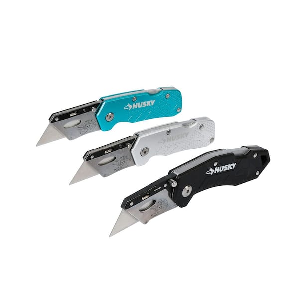 Husky 3pk Lock Back Utility Knife Set