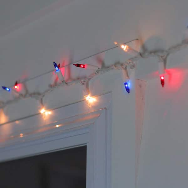White 10ft White Wire Details about   Northlight 50-Count Red Blue 4th of July Mini Light Set 