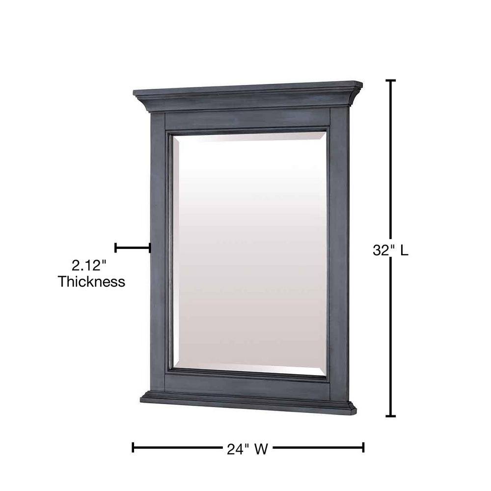Brantley Harbor Blue Wood Framed Bathroom Vanity Mirror
