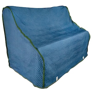 Blue Microfiber Padded Furniture Loveseat Slipcover Moving Blanket