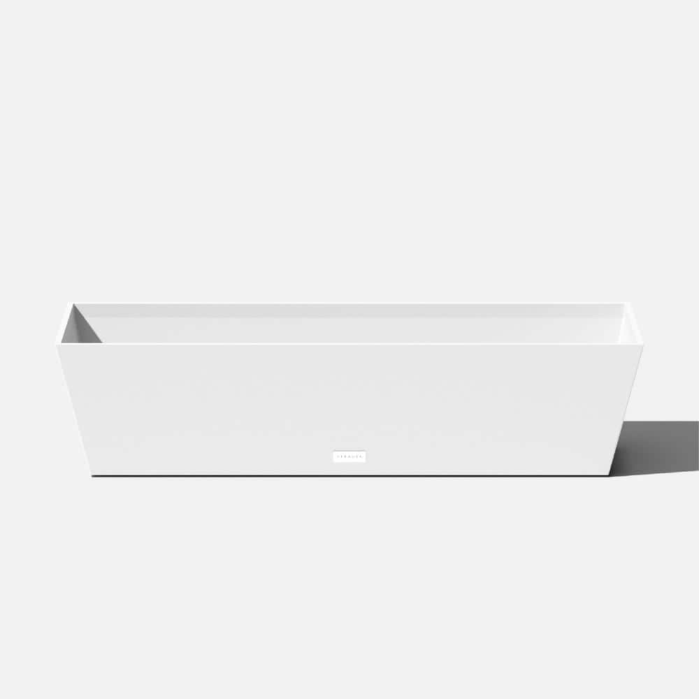 9 in. x 36 in. White Plastic Window Box