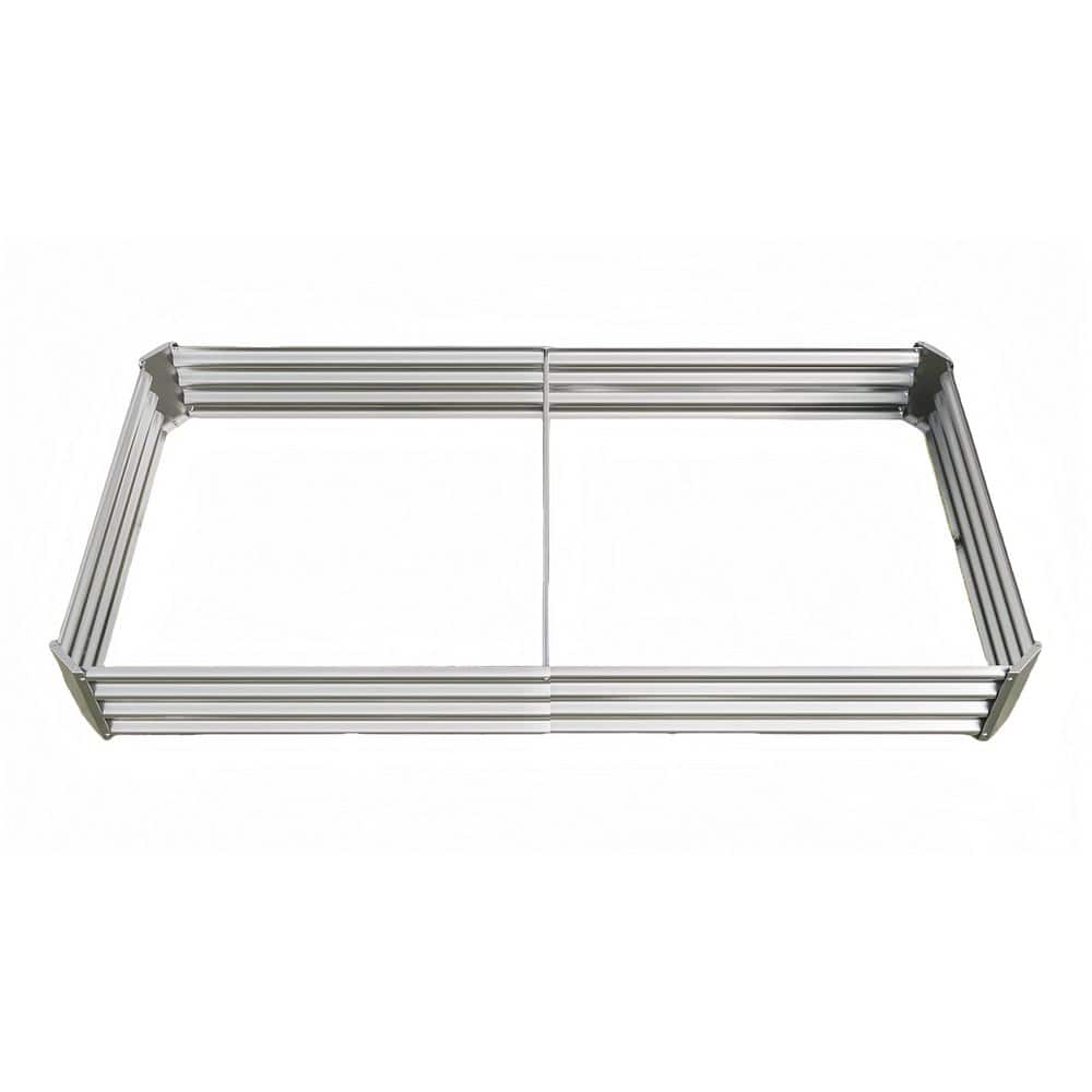 91.34 in. x 44.69 in. x 11.81 in. Rectangle Metal Raised Garden Bed in Silver price history on PriceWatchPro
