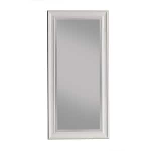 Oversized White Plastic Beveled Glass Full-Length Classic Mirror (65 in. H X 31 in. W)