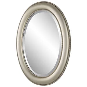 22 in. W x 29in. H Wooden Frame Silver Wall Mirror