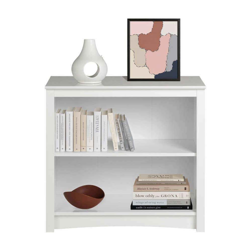 Prepac Home Office 31.5 in. W x 29 in. H x 13 in. D White 2-Shelf