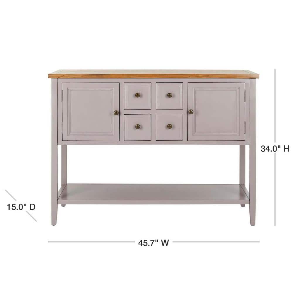 Charlotte 46" Brown and White Oak Transitional Sideboard
