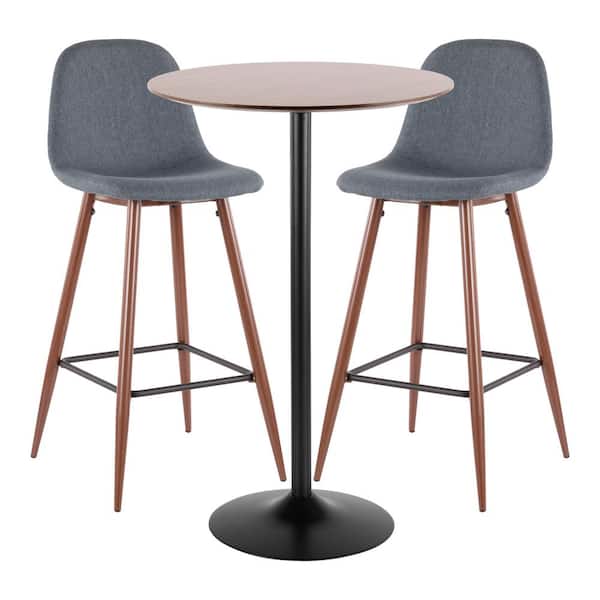 Lumisource Pebble 3-Piece Blue Pub Set