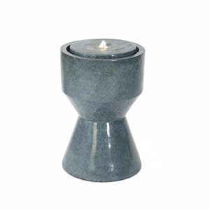 Gray Resin Bubbler Indoor/Outdoor Urn Fountain with LED Light