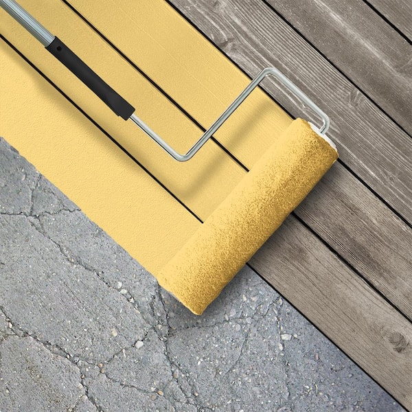 5 gal. #340B-5 Yellow Brick Road Low-Lustre Enamel Interior/Exterior Porch and Patio Floor Paint