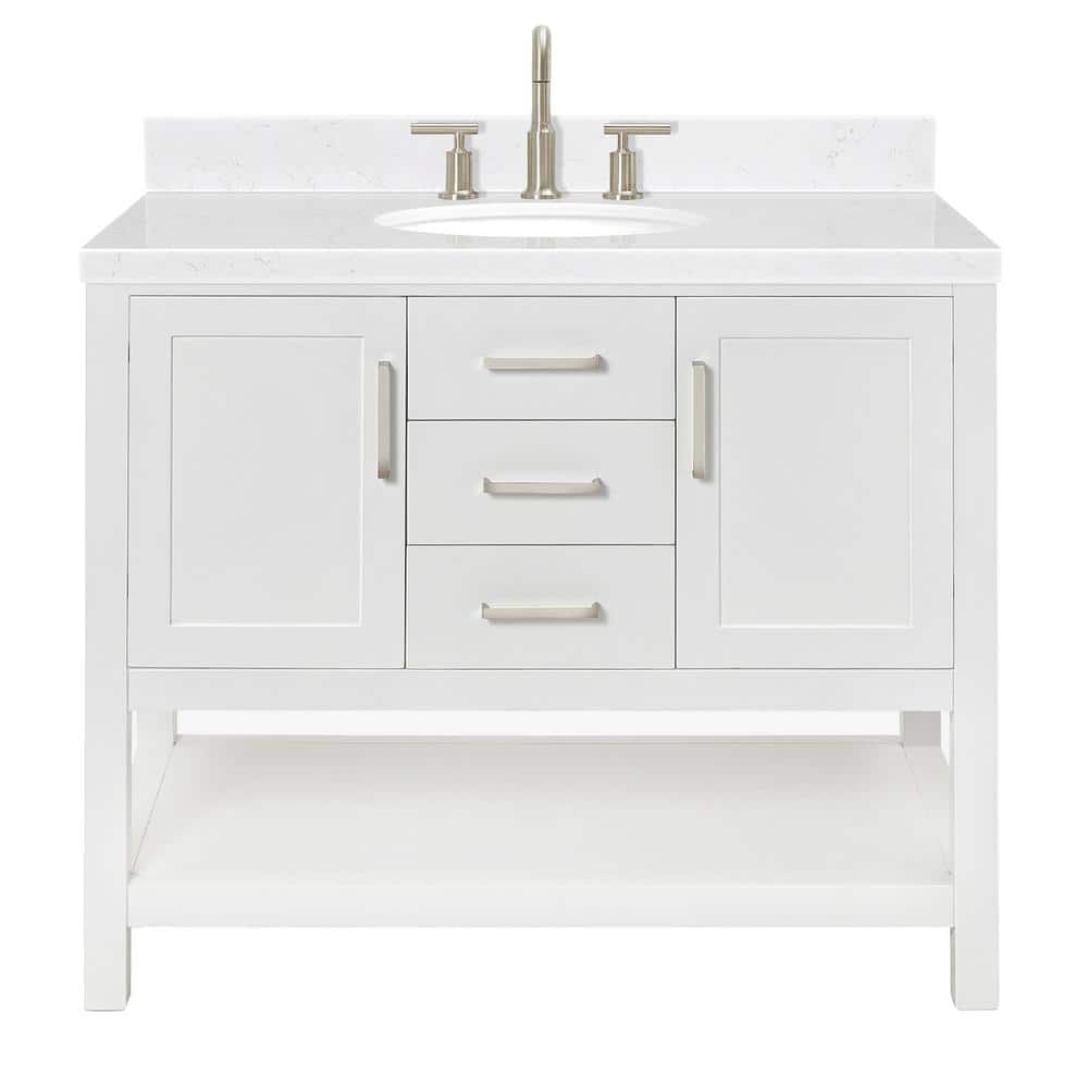 Bayhill 42'' White Quartz Single Basin Vanity Set