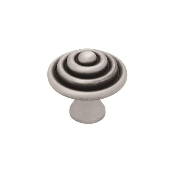 Liberty Classic Circles 1-1/2 in. (38mm) Brushed Satin Pewter Domed Round Cabinet Knob