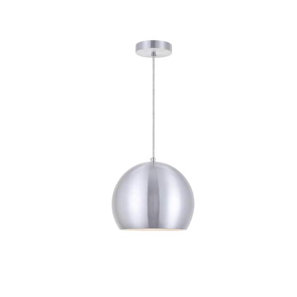 Unbranded Timeless Home Kaiden 1-Light Pendant in Burnished Nickel with 9.8 in. W x 8.1 in. H Shade