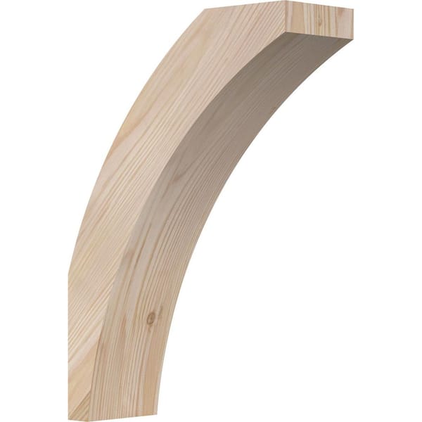 Ekena Millwork 3 1/2"W x 10"D x 14"H Thorton Smooth Knee Brace, Douglas Fir