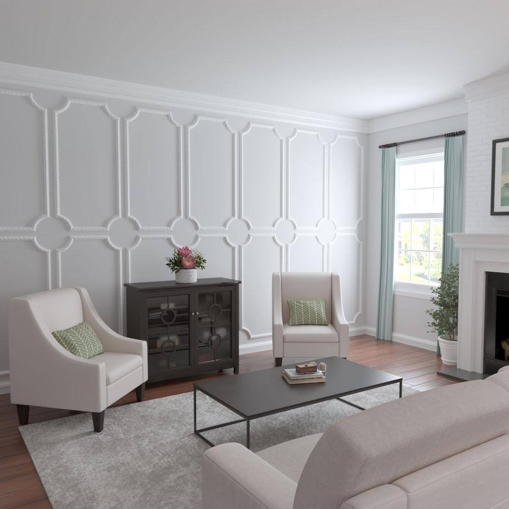 24"W x 48"H Gray Polyurethane Reeded Acanthus Leaf Panel Moulding Kit