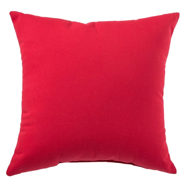 Unbranded Offshore Red 17 in. x 17 in. Prefill Pillow Throw Pillow
