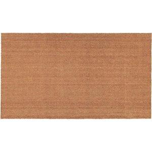 Brown 36 in. x 24 in. Coir Non-Slip Indoor/Outdoor Door Mat