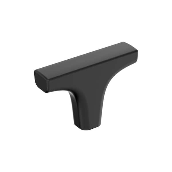 Merced 2 in. (51mm) Length Matte Black Modern Bar Cabinet Knob