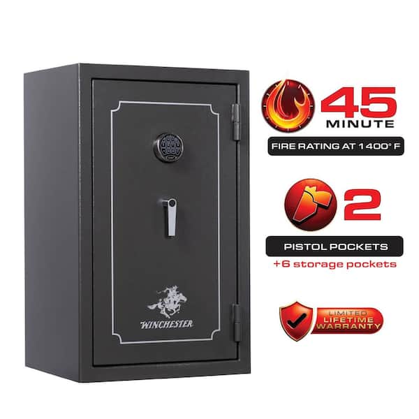 Home 12.6 cu. ft., 45-Minute Fire Rating, Electronic Lock with Key Backup, Slate