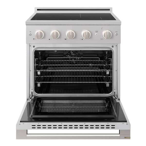 30 in. 4.2 cu. ft. Marino Induction Range with 4 Burner Element Cooktop and Electric Convection Oven in Stainless Steel