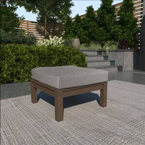 Highwood Bespoke 1-Piece Deep Seating Plastic Outdoor Ottoman with ...