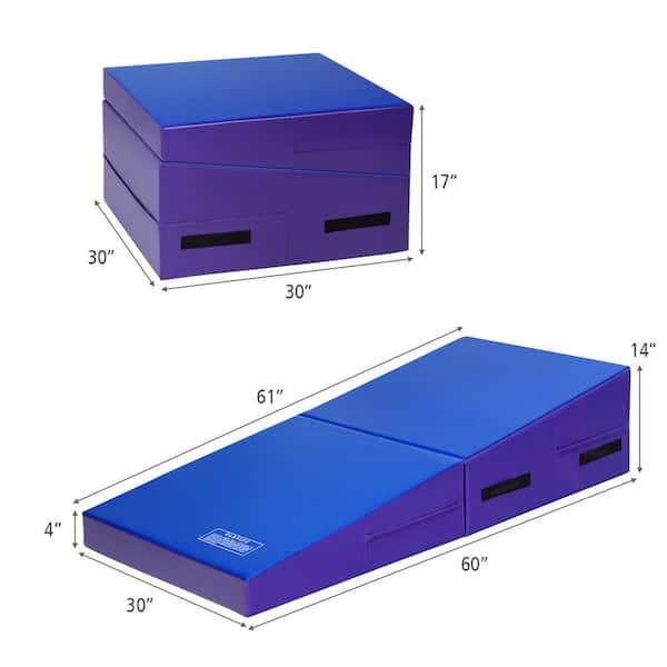 Wedge Incline Cheese Mat Tumbling Folding Foam Mat for Home 48”x24”x14”