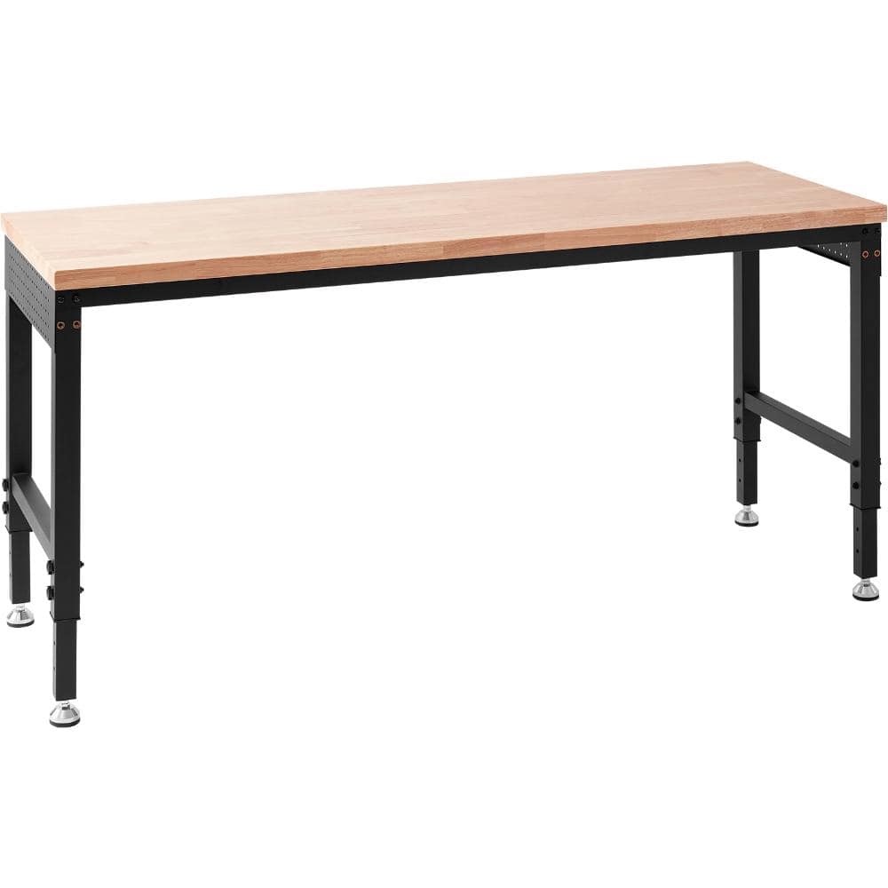 "Adjustable Workbench, 72"" L Garage Worktable with Wheels with Power Outlets & Hardwood Top & Storage & Foot Pads" price history on PriceWatchPro