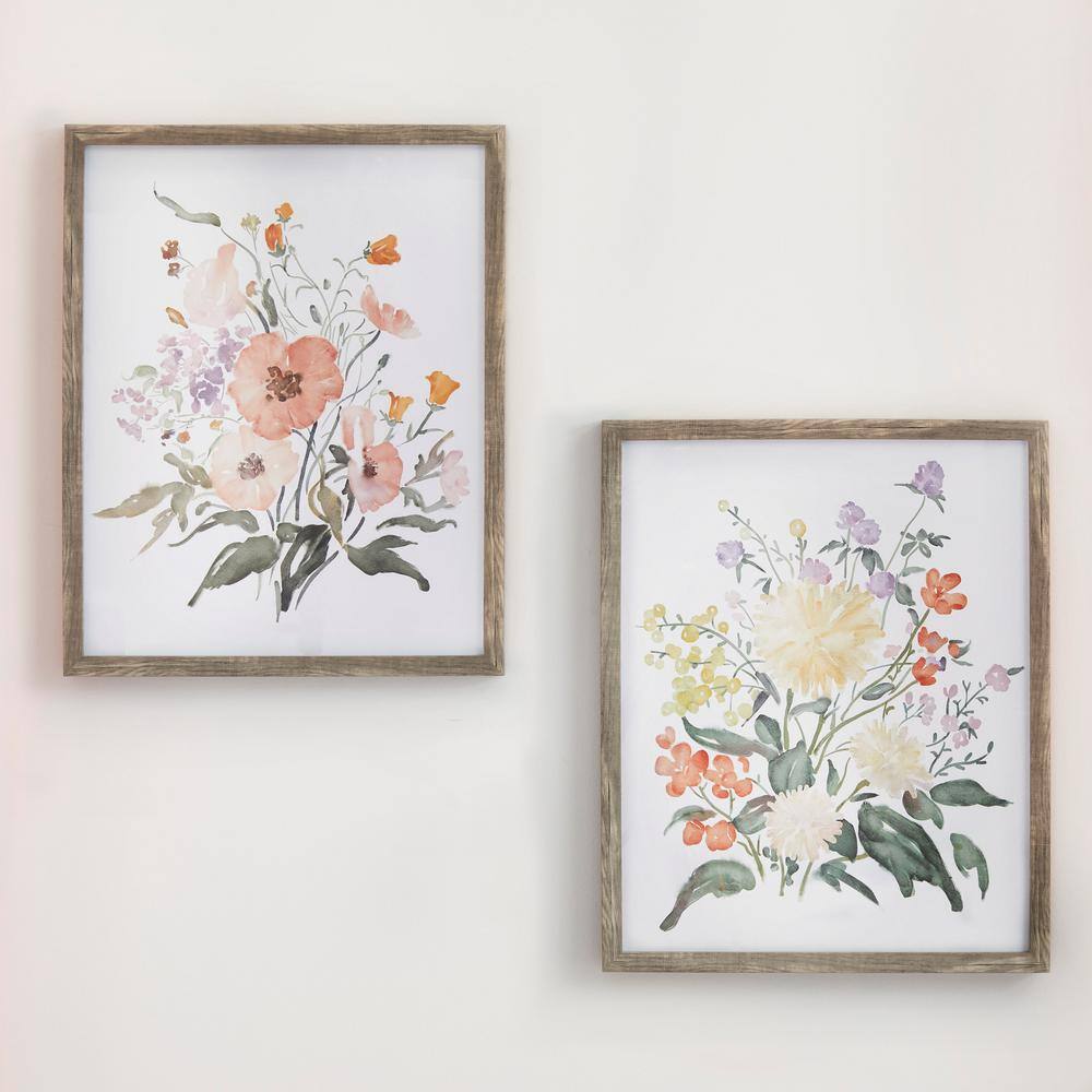 Watercolor Poppy 2-Piece 27 High Framed Wall Art Set - #1H937