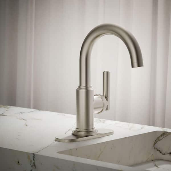 Torrington Single Handle Single Hole Bathroom Faucet in Vibrant Brushed Nickel