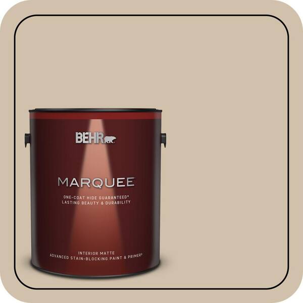 BEHR MARQUEE 1 gal. #PPF-32 Light Rattan Matte Interior Paint & Primer