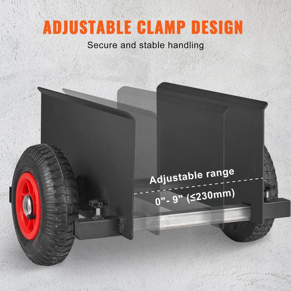 Heavy-Duty Steel Drywall Mover with Pneumatic Wheels